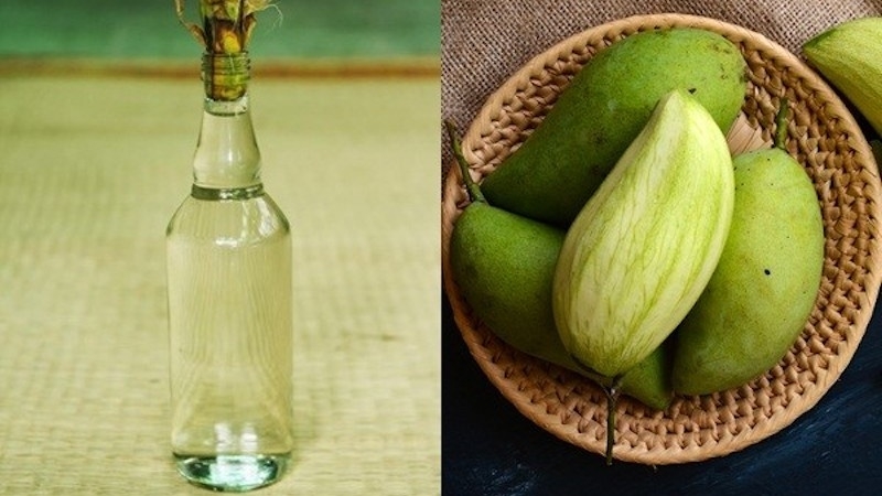 Kết hợp rượu với xoài xanh có thể gây ngộ độc xoài