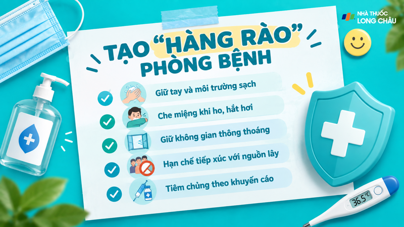 Chủ động phòng bệnh cần kết hợp nhiều biện pháp trong sinh hoạt hằng ngày