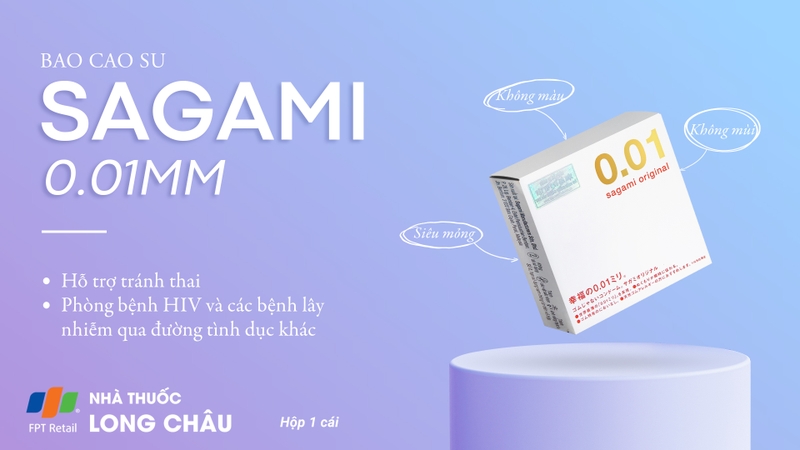 BCS SAGAMI 0.01MM SIÊU MỎNG CHẠM ĐỈNH CHÂN THẬT, KHÔNG MÀU, KHÔNG MÙI, KHÔNG KÍCH ỨNG 1 CÁI 1 (1).jpg