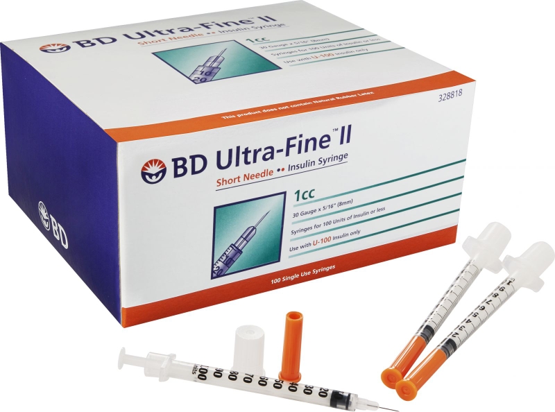 BD ULTRA FINE II 1ML BECTON 100 CÁI - BƠM TIÊM TIỂU ĐƯỜNG
