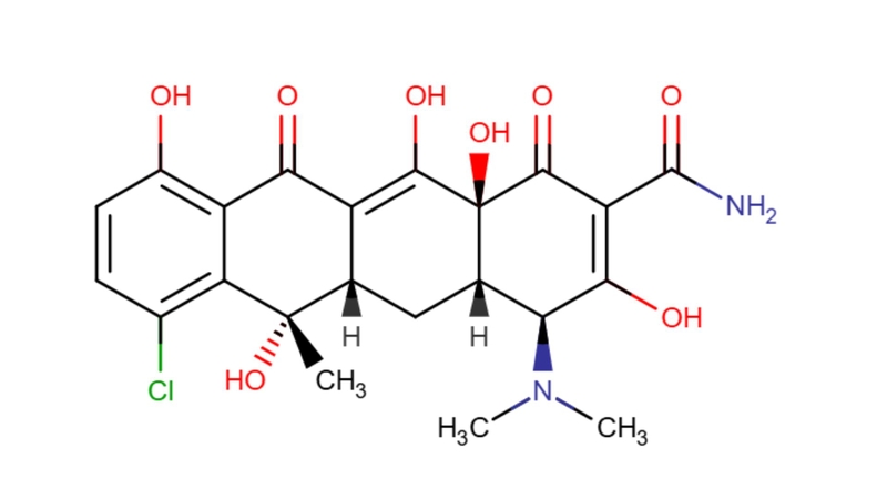 Công thức hóa học của Chlortetracycline
