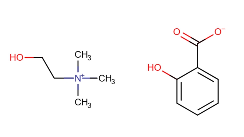 Công thức hóa học của Choline salicylate