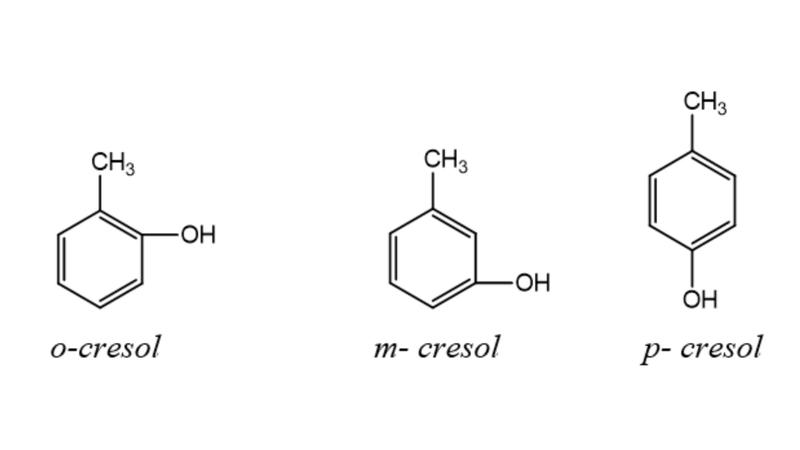 Ba đồng phân hóa học của Cresol