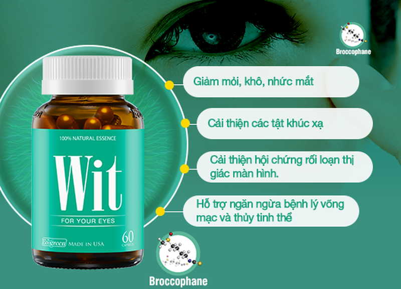 Viên uống bổ mắt Wit Ecogreen 60V của Mỹ 2
