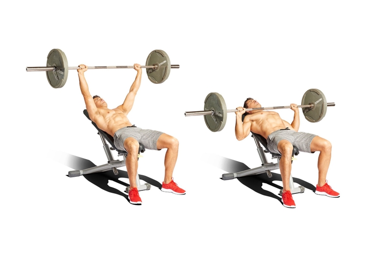 Kỹ thuật tập bài tập phát triển cơ ngực Incline Barbell Bench Press 3