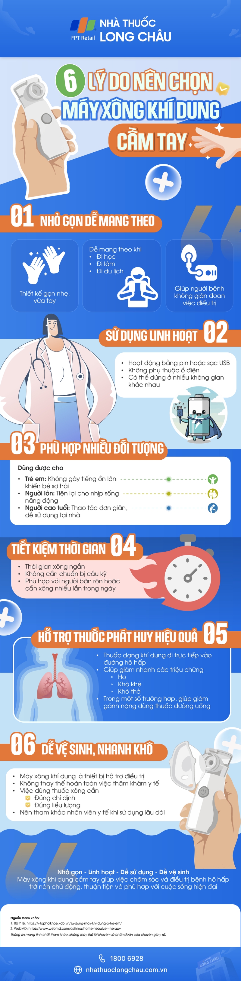 6 lý do nên chọn máy xông khí dung cầm tay