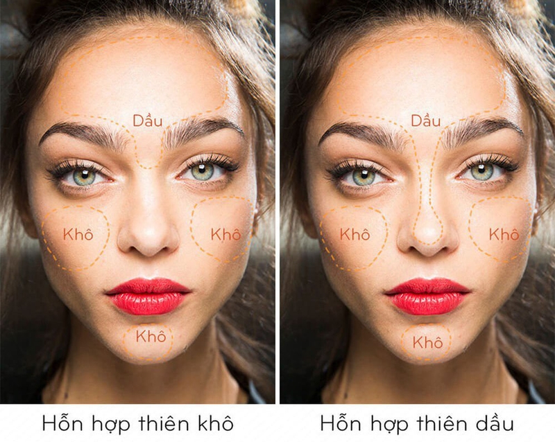 Làm thế nào để phân biệt da hỗn hợp thiên dầu và thiên khô 1