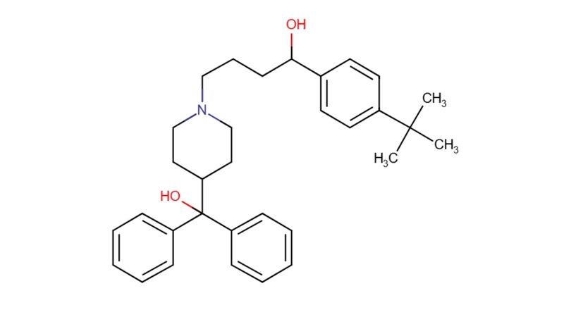 Công thức hóa học của Terfenadine
