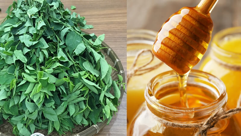 Cách chữa nhiệt miệng bằng mật ong và rau ngót