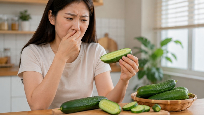 Không nên sử dụng dưa chuột có vị đắng