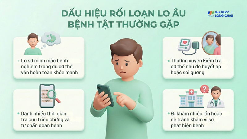 Dấu hiệu rối loạn lo âu bệnh tật thường gặp