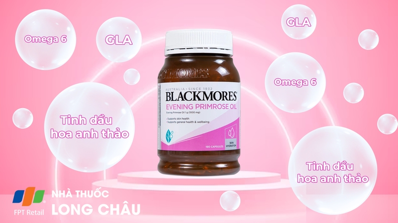 Blackmores Evening Primrose Oil hỗ trợ nội tiết tố và sức khỏe làn da