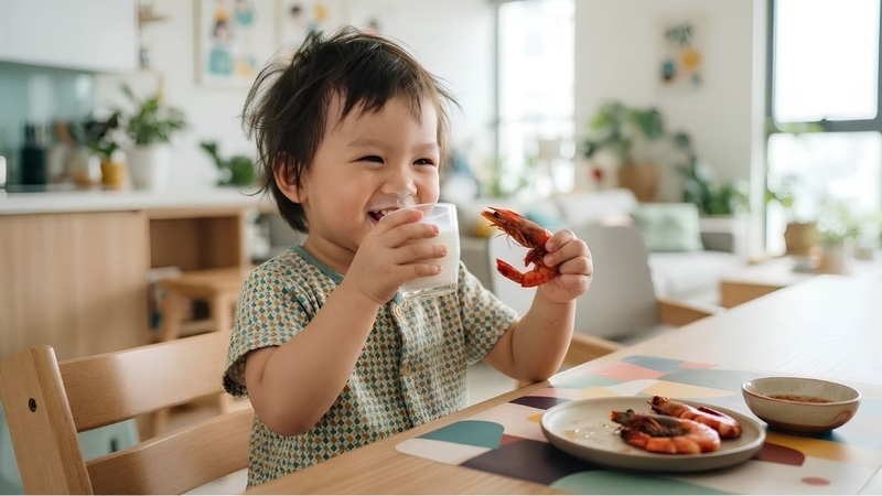 Hải sản và sữa có thể dùng trong cùng một bữa nếu cơ thể dung nạp tốt