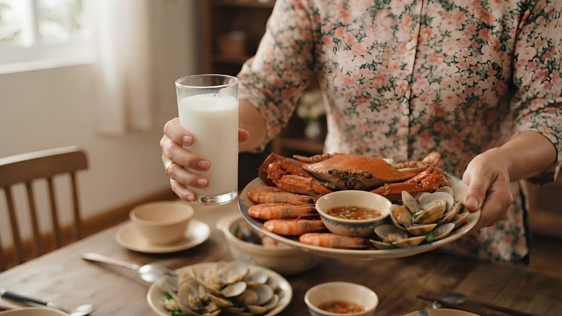 Hải sản cần được chế biến chín kỹ để hạn chế nguy cơ bệnh do thực phẩm