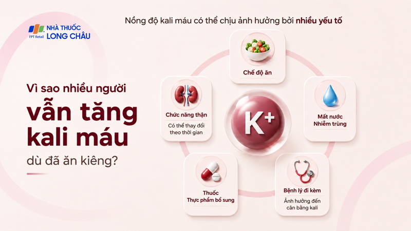 lượng kali trong thực phẩm chỉ là một trong nhiều yếu tố quyết định nồng độ kali trong máu