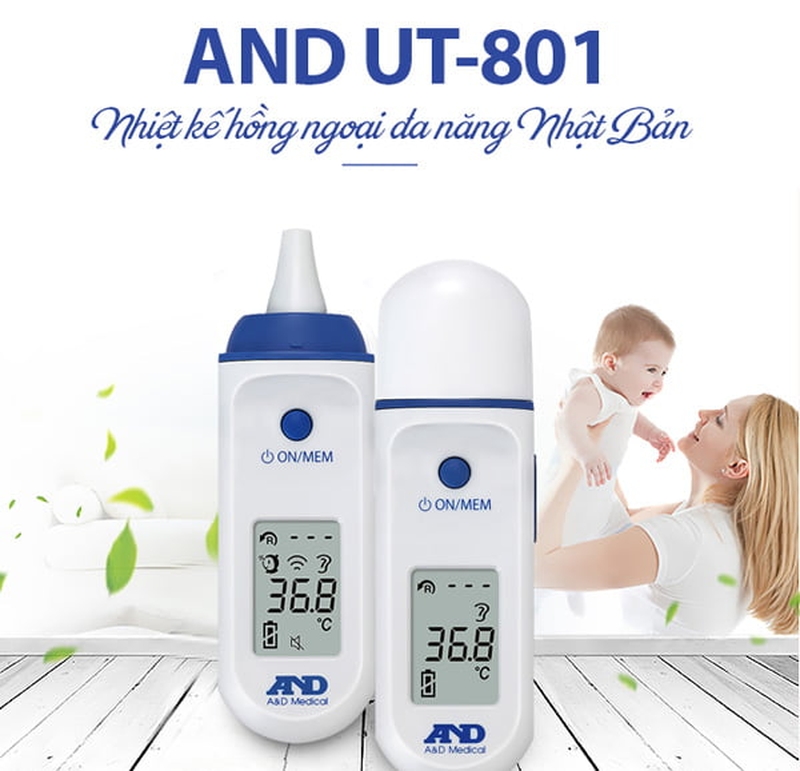 Nhiệt kế hồng ngoại đo tai trán And UT-801