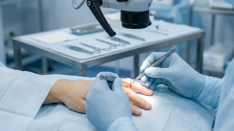 Ngón tay bị đứt rời được nối lại dù thiếu máu tới 25 giờ