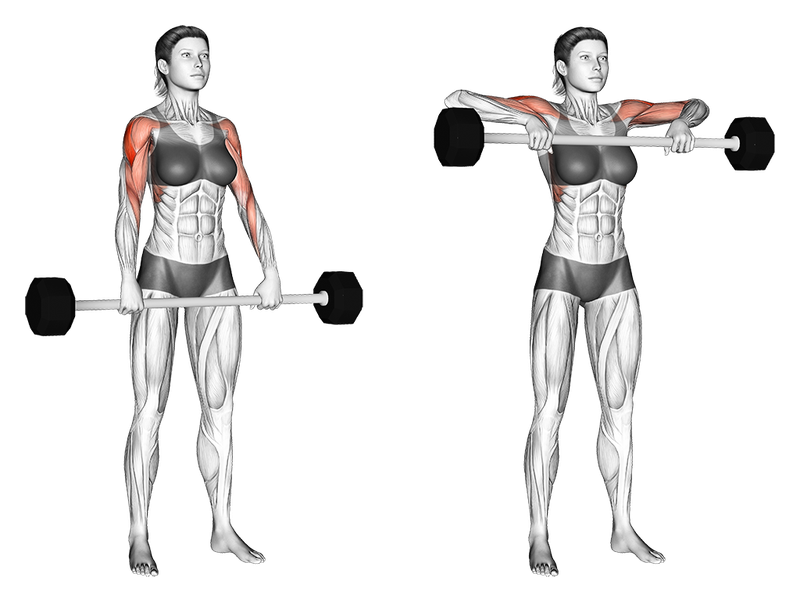 Bài tập cải thiện vai upright row