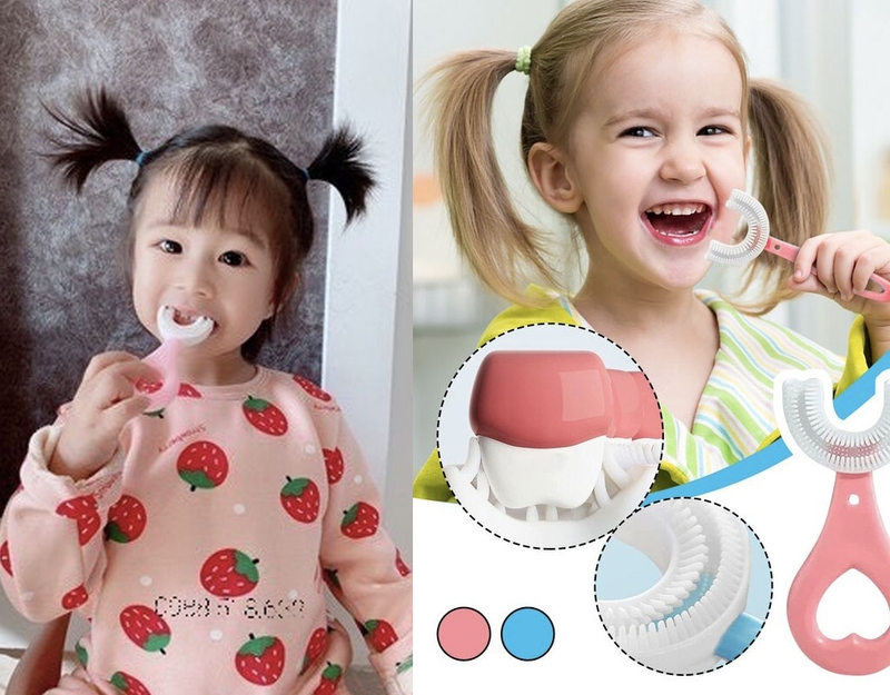 Bàn chải đánh răng chữ U cho bé có nhiều ưu điểm