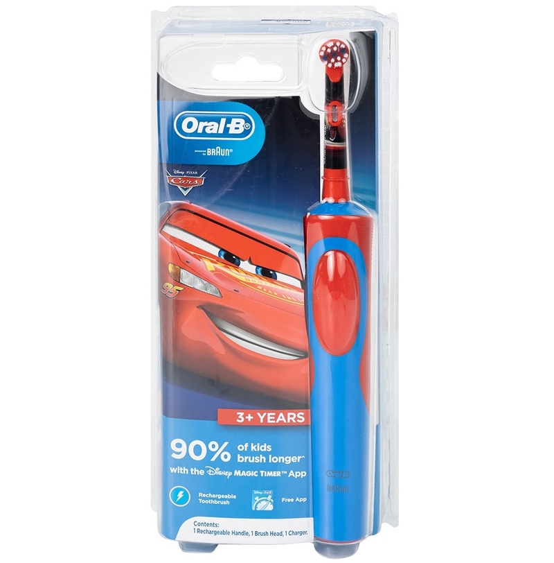 Bàn chải điện trẻ em Oral-B Vitality D12 Disney Cars loại bỏ sạch mảng bám trên răng 3