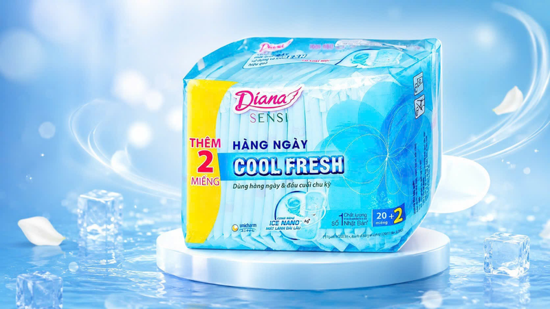 Diana Sensi Cool Fresh mang lại cảm giác mát lạnh, khô thoáng