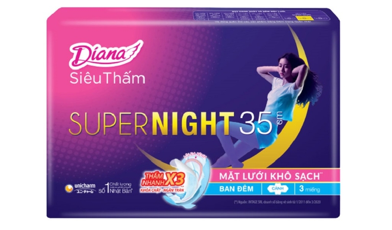 Băng vệ sinh diana ban đêm có mấy loại
