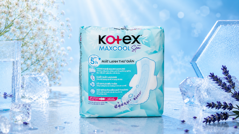 Kotex Maxcool French Spa giúp tăng cảm giác thoải mái suốt kỳ kinh nguyệt