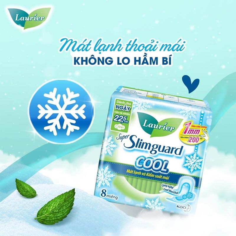 Băng vệ sinh Laurier Super Slimguard Cool