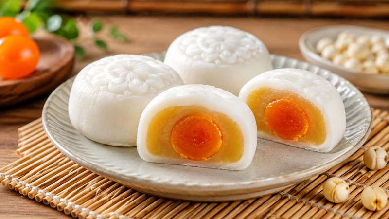 Bánh dẻo trứng muối bao nhiêu calo phụ thuộc kích thước, nhân và topping