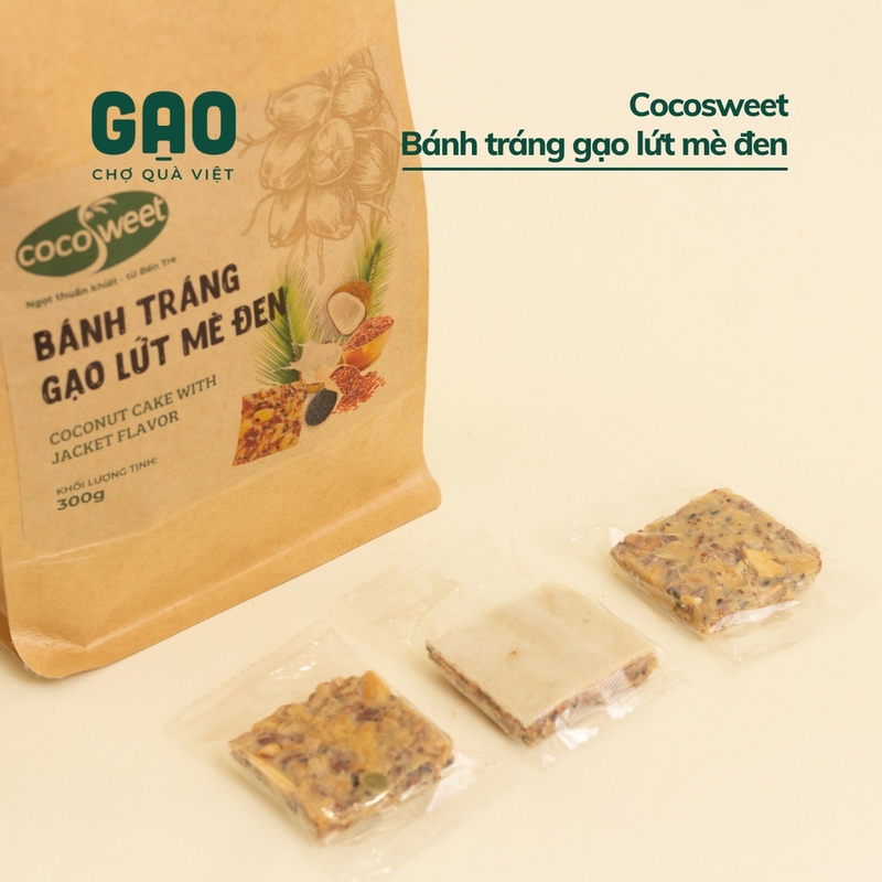 Bánh gạo lứt mè đen Cocosweet
