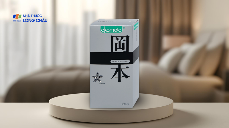 Bao cao su Okamoto Skinless Skin Vanilla chính hãng, giá tốt