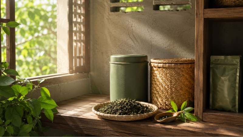 Bảo quản trà nơi khô ráo, thông thoáng