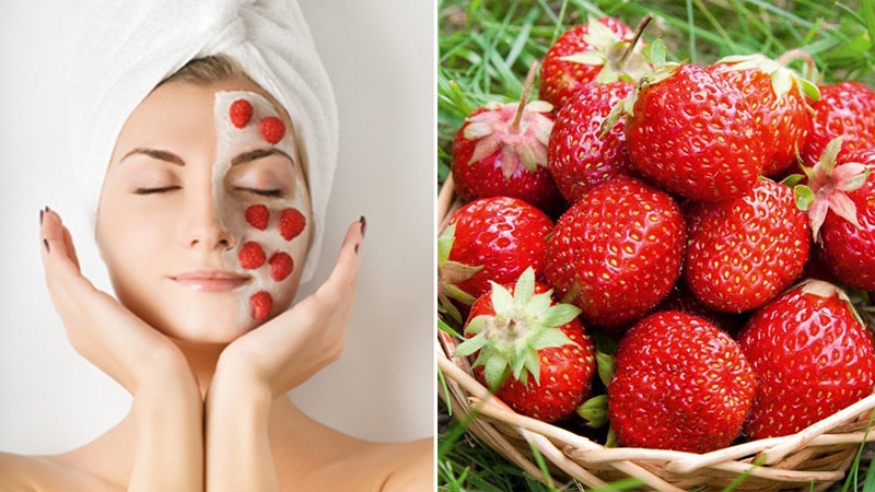 Đắp mặt nạ dâu tây từ 2 đến 3 lần mỗi tuần là cách trị mồ hôi dầu trên mặt hiệu quả