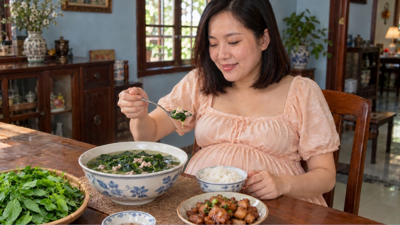 Bầu 3 tháng cuối ăn rau ngót được không? Có thể ăn rau ngót đã nấu chín