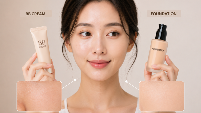 Foundation thường có độ che phủ cao hơn BB Cream
