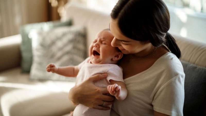Trẻ quấy khóc và hay kéo tai có thể là dấu hiệu cảnh báo viêm tai giữa