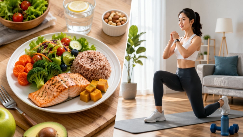 Chế độ ăn cân đối và tập luyện đều đặn giúp giảm nguy cơ mắc bệnh