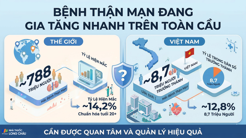 Bệnh thận mạn đang gia tăng nhanh trên toàn cầu
