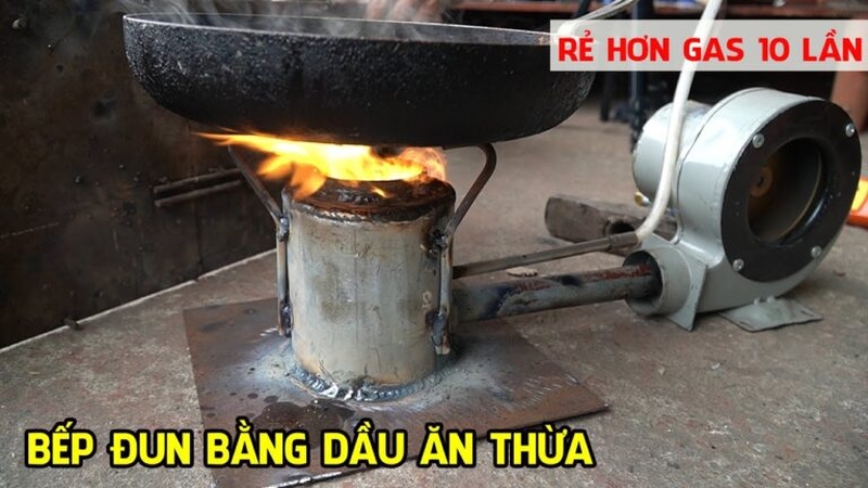 Bếp đun dầu thải có hại không?