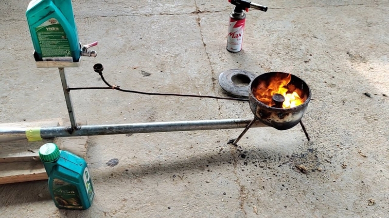 Cách dùng bếp đun dầu thải