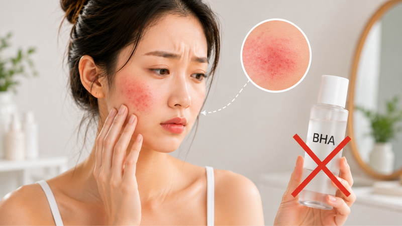 Tạm ngưng sử dụng BHA khi có dấu hiệu bị kích ứng