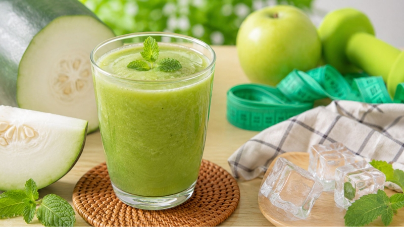 Bí đao xay không thêm đường là lựa chọn phù hợp cho chế độ kiểm soát cân nặng