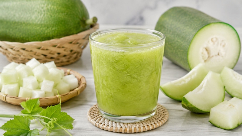 Nên nấu chín bí đao trước khi xay trước khi xay để đảm bảo an toàn