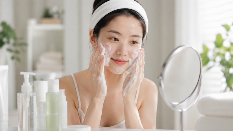 Làm sạch và chăm sóc da đúng cách giúp hỗ trợ kiểm soát mụn