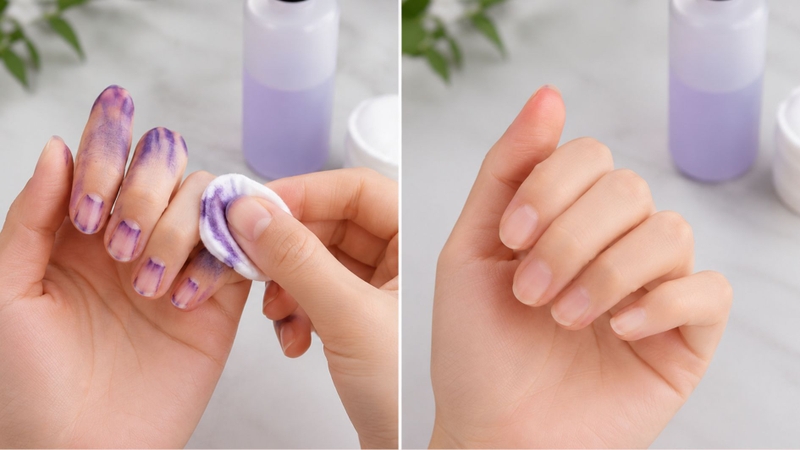 Nước tẩy sơn móng tay có thể giúp loại bỏ vết thuốc nhuộm