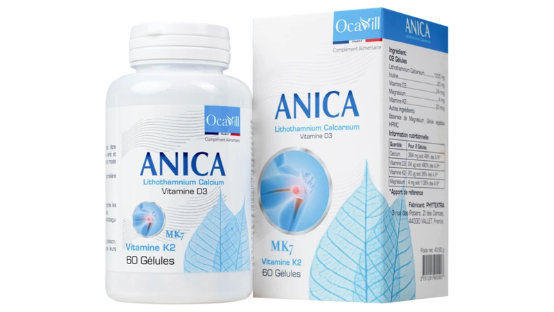 ANICA Calcium Vitamin D3 K2 hỗ trợ bổ sung canxi và tăng khả năng hấp thu nhờ vitamin D3, K2