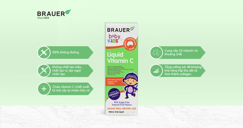 Bổ sung vitamin C giúp trẻ phát triển toàn diện với Brauer Baby & Kids Liquid Vitamin C 100ml 3