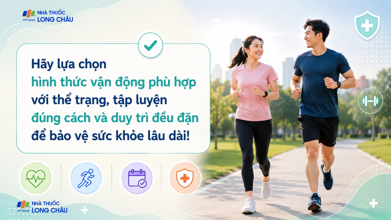 Chọn hình thức vận động đúng cách và duy trì đều đặn để bảo vệ sức khỏe