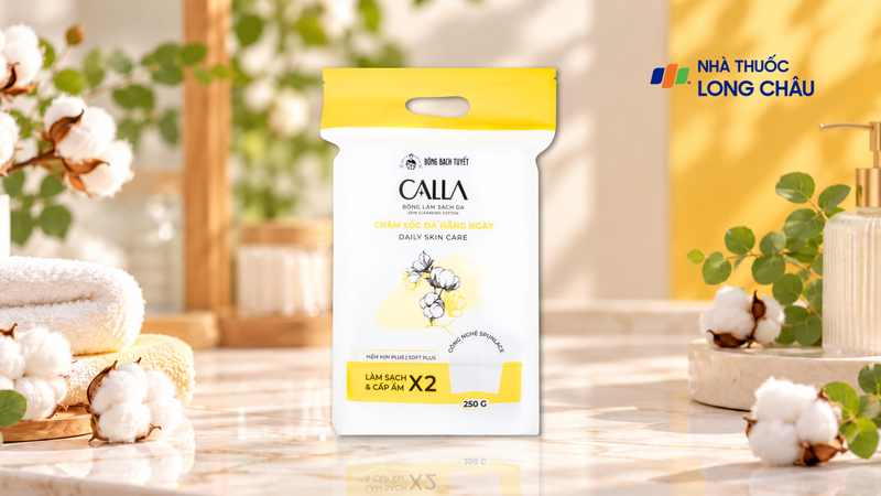 Bông làm sạch da CALLA Mềm Mịn Plus Bạch Tuyết