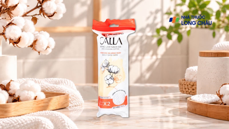 Bông làm sạch da CALLA 3D Bạch Tuyết